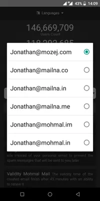 Mohmal-Free Temporary Email Address android App screenshot 3